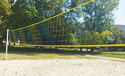 Сітка для волейболу "4UKRAINE" 9 м аматорська (поліпропілен, обшита з 4 сторін) жовто-синя