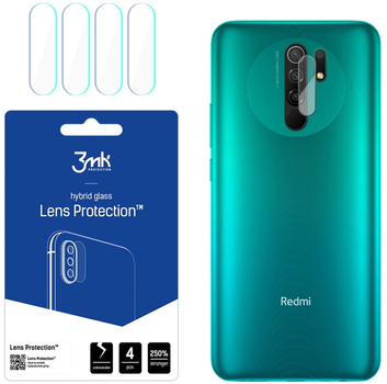 Zestaw szkieł hybrydowych 3MK Lens Protect na aparat Xiaomi Redmi 9 4 szt (5903108298292)