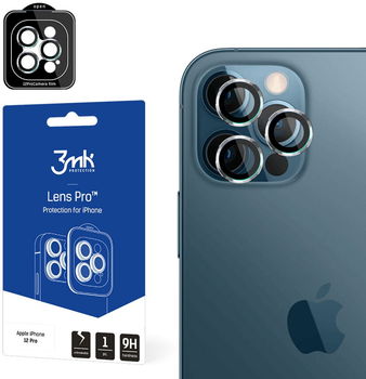 Захисна плівка 3MK Lens Protection Pro для камери Apple iPhone 12 Pro з монтажною рамкою (5903108452335)