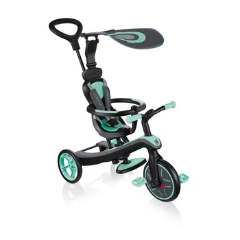 Триколісний велосипед з ручкою Globber Explorer Trike 4в1 Mint (632-206-3)
