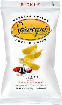 Чипсы картофельные Sarriegui Огурцы маринованные 125 г (0.125 кг) (8437000757399)