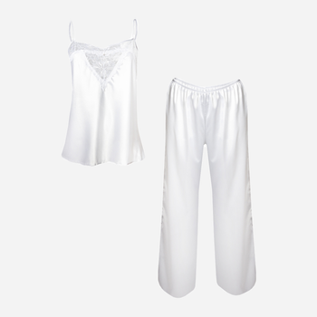 Piżama (spodnie + koszulka) DKaren Set Caroline M White (5903251409354)