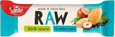 Baton proteinowy GO ON Nutrition Sante Raw Fruit z orzechami i nasionami chia 35 g (5900617036391)