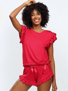 Piżama (spodenki + koszula) DKaren Set Lulu XS Red (5903251011526)