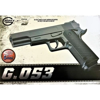 Страйкбольний пістолет Galaxy Colt 1911 Сталевий колір. арт. G053S