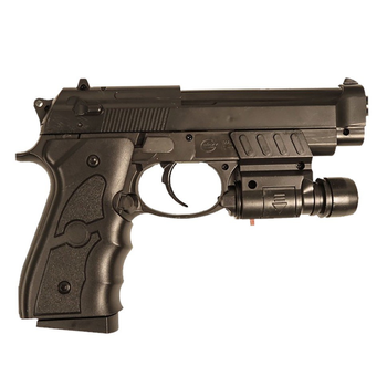 Страйкбольный пистолет Galaxy Beretta 92 с лазерным прицелом пластиковый. арт. G052BL