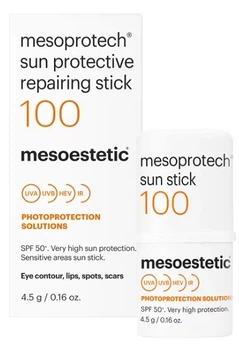 Солнцезащитный стик для чувствительных зон Mesoestetic Mesoprotech Sun Protective Repairing Stick SPF100+, 4,5 гр (10285)