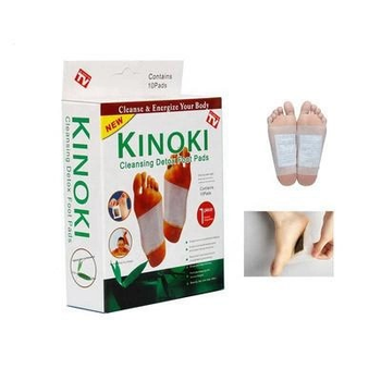 Пластир-детокс для ступнів для виведення токсинів, 10 шт., KINOKI Original