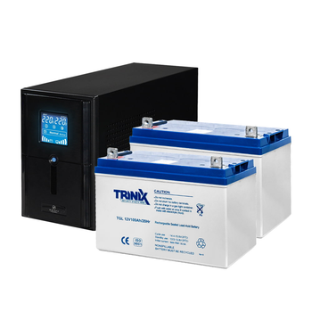 Комплект резервного живлення: ДБЖ Kraft PSW1500VA/1200W(LCD)24V UPS + акумулятор Trinix 100 Аг гелевий (2 шт.) (42-00062-5)