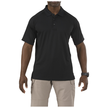 Футболка поло тактична з коротким рукавом 5.11 Tactical Performance Polo - Short Sleeve Synthetic Knit Black 3XL (71049-019)