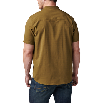 Сорочка тактична 5.11 Tactical Ellis Short Sleeve Shirt Field green 2XL (71207-206)