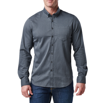 Сорочка тактична 5.11 Tactical Alpha Flex Long Sleeve Shirt Turbulence Dby 2XL (72491-184)