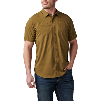 Сорочка тактична 5.11 Tactical Ellis Short Sleeve Shirt Field green L (71207-206)