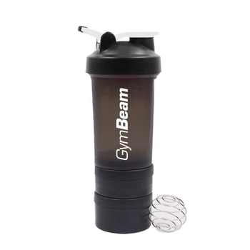 Багатосекційний шейкер Blend Bottle Black White 600 ml - GymBeam Accessories