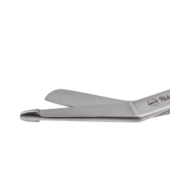 Ножницы медицинские для разрезания повязок, с пуговицей, изогнутые, 14 см, Lister