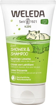 Дитячий шампунь-гель "Лайм" Weleda Kids 2in1 Lively Lime Shampoo & Body Wash 150ml (150ml) (725462-651672-2)
