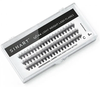 Ресницы пучковые 10D, 9 мм - Sinart Extra Light Weight Lash 60шт (996853-1290579-2)