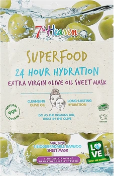 Тканинна маска для обличчя з оливковою олією 7th Heaven Superfood 24H Hydration Extra 16g