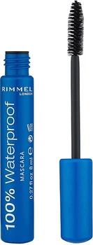 Водостойкая тушь для ресниц Rimmel 100% Waterproof Mascara Black Black (8ml) (648274-1156285-2)