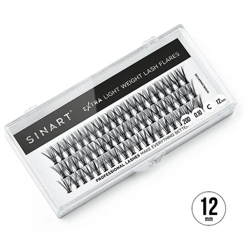 Ресницы пучковые 20D, 12 мм - Sinart Extra Light Weight Lash 60шт (996859-1290452-2)
