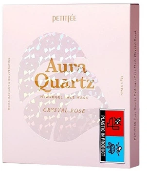 Гидрогелевая маска для лица с экстрактом жемчуга и розой - Petitfee & Koelf Aura Quartz Hydrogel Face Mask Crystal Rose 5x30g (1088355-1615956643-2)