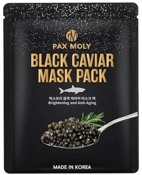 Маска тканевая для лица с экстрактом черной икры - Pax Moly Black Caviar Mask Pack 25ml (1257409-136619)