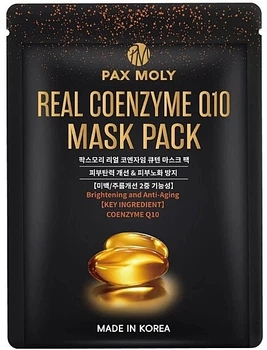 Маска тканевая с коэнзимом - Pax Moly Real Coenzyme Q10 Mask Pack 25ml (1238373-136608)