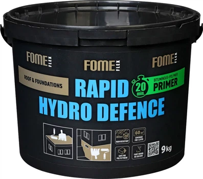 Грунтовка бітумно-полімерна Fome Flex Rapid Hydro Defence Primer 9 кг Чорна (01-4-2-047)