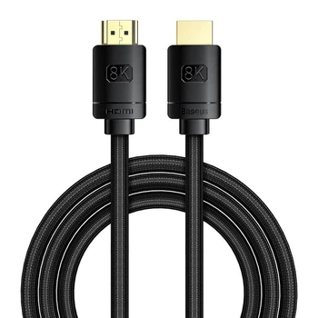 Кабель BASEUS High Definition Series HDMI 8k to HDMI 8k Adapter Cable |2m, 8K, HDMI2.1| (CAKGQ-K01) чорний