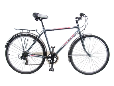 Велосипед ХВЗ 28″ Турист 286WD Cталь 6 cкор. Серый металлик