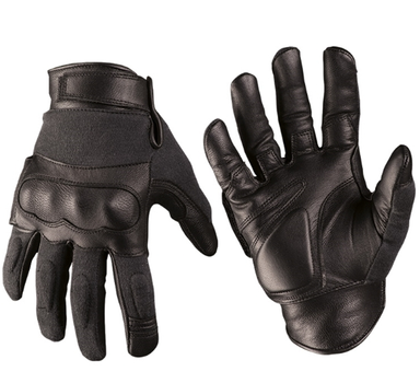 Перчатки тактические кожаные M Черные Mil-Tec TACTICAL GLOVES LEDER/ARAMID M SCHWARZ (12504202-8-M) M-T