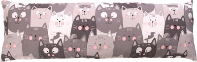 Подушка дакимакура Руно Grey Cat антиаллергенное волокно 50х150 см (Р315.52_Grey Cat)