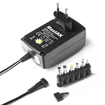 Блок живлення універсальний 2000mAh вихід DC 3В 4.5В 5В 6В 7.5В 9В 12В + набір штекерів MW-2250i MastAK