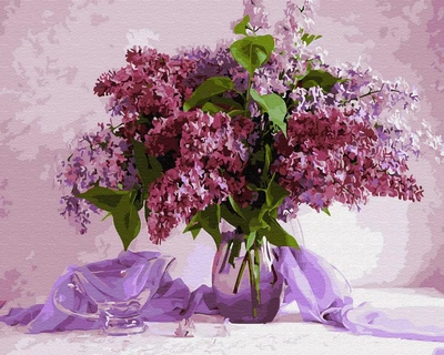 Картина по номерам "Любимая сирень" BrushMe холст на подрамнике 40x50см BS34024