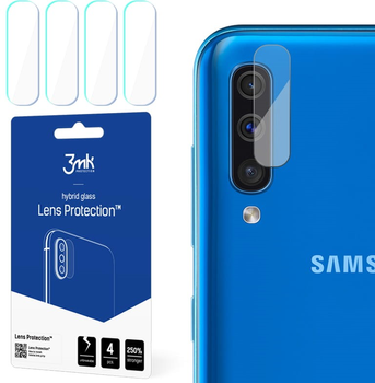 Zestaw szkieł hybrydowych 3MK Lens Protect na aparat Samsung Galaxy A50 SM-A505 4 szt (5903108136808)