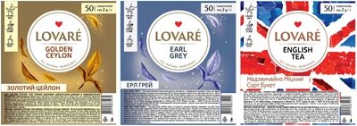 Комплект пакетированного черного чая Lovare 3 вида по 50 пакетов (2000345447858)