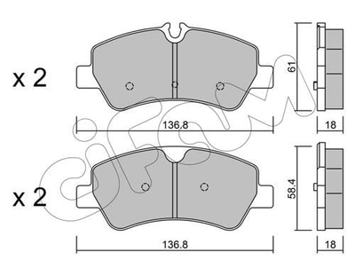 Гальмівні колодки зад. Transit (V348) 12- (RWD) Cifam (8229910)