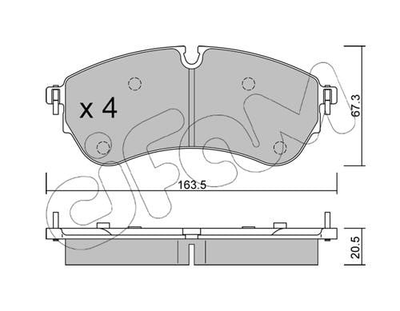 Гальмівні колодки пер.VW HCV Crafter 2.0 16- Cifam (82211730)