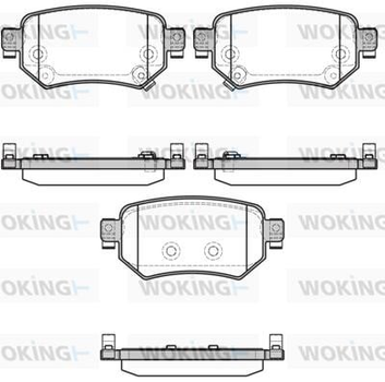 Гальмівні колодки зад. Mazda 6 2.0-2.5 12- Woking (P1782302)