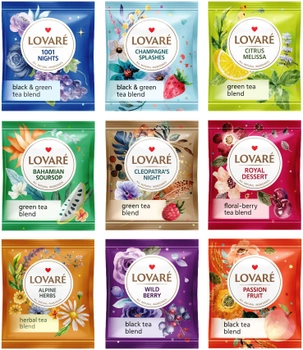 Комплект пакетованого чаю Lovare 9 видів по 50 пакетів (2000345447988)