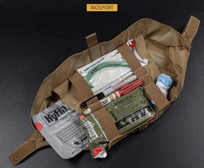 Подсумок сумка тактическая быстросъемная портативная Аптечка на плитоноску и рпс пояс под велкро WoSporT Multicam VE-75-ACC-08