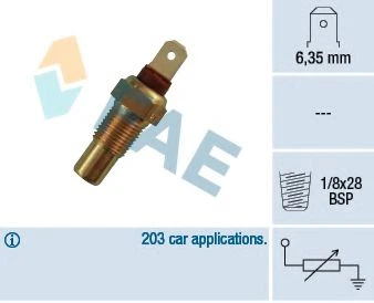 Датчик температури охолоджуючої рідини FAE (31570)