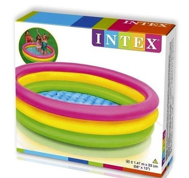Детский надувной бассейн на 335л размер 147х33 см Intex Закат солнца