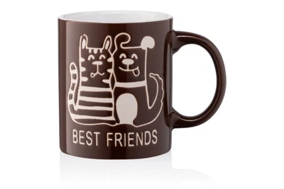 Кружка Ardesto Best friends AR-3471-BR 330 мл коричневая 4571006
