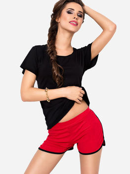 Piżama (T-shirt + spodenki) DKaren Set Abigil XL Red (5902230081963)