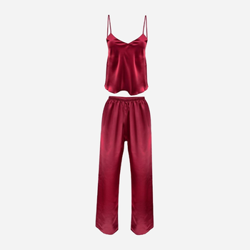 Piżama (podkoszulek + spodnie) DKaren Set Iga M Crimson (5901780629434)