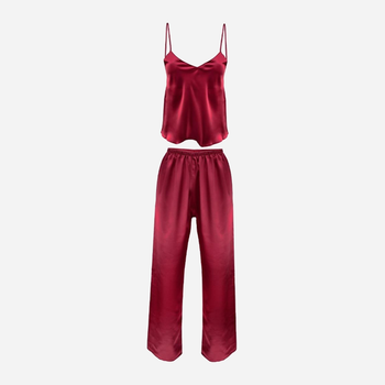 Piżama (podkoszulek + spodnie) DKaren Set Iga XL Crimson (5901780629458)