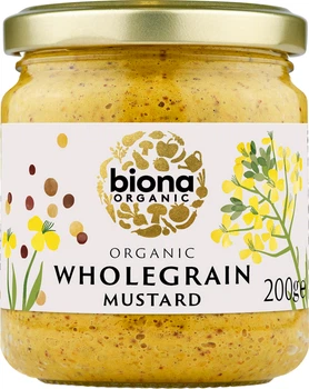 Горчица цельнозерновая Biona Organic Wholegrain Mustard органическая 200 г (5032722304932)