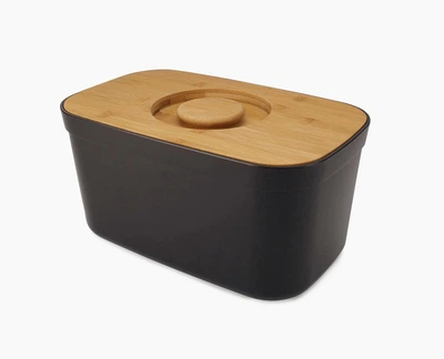 Хлібниця з бамбуковою кришкою Joseph Joseph Bread Bin black 81103