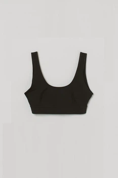 Бюстгальтер топ H&M L черный 1109983489